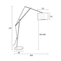 Kiana vloerlamp - zwart