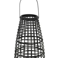 Lantaarn Anzu Zwart met LED - Set van Twee