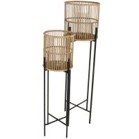 Lantaarn op Poot Annchi Naturel - Set van Twee