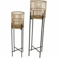 Lantaarn op Poot Annchi Naturel - Set van Twee