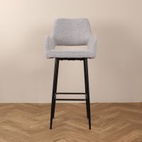 DS4U Lenon barkruk bouclé 2.0 - 75 cm  - grijs - OUTLET B