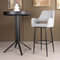 DS4U Lenon barkruk bouclé 2.0 - 75 cm  - grijs - OUTLET B