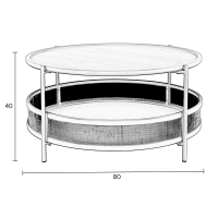 Makoto salontafel 80cm van het woonmerk Puur