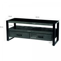 Livingfurn Norris tv-meubel 120 cm - zwart