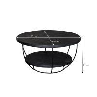 Evan Norris salontafel 65 cm - zwart