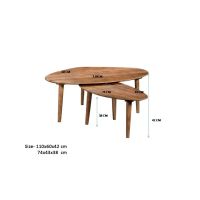 Xavier organische salontafels - set van 2