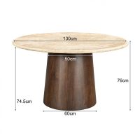 Livingfurn Valentino ronde eettafel - Ø130 cm - beige