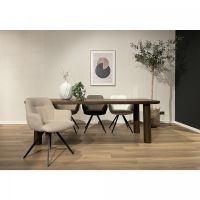 Livingfurn Badou eettafel 240 cm - bruin