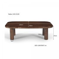 Livingfurn Badou salontafel 120 cm - bruin