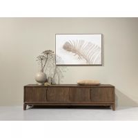 Livingfurn Cortez tv meubel 210cm - donkerbruin