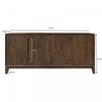 Livingfurn Cortez dressoir 190cm - donkerbruin