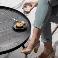 Bijzettafel Mesa Hout XL Zwart 39xø78 van het woonmerk WOOOD