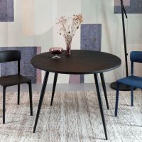Puur Mora eettafel rond 110 cm zwart