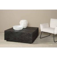 Ziano salontafel vierkant - 80 cm - zwart