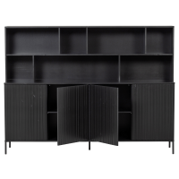 New Gravure wandkast grenen zwart van het woonmerk WOOOD