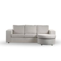 Niall 3-zits hoekbank links/rechts stof - beige