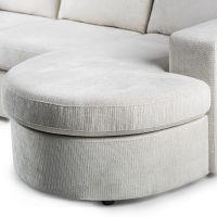 Niall 3-zits hoekbank links/rechts stof - beige