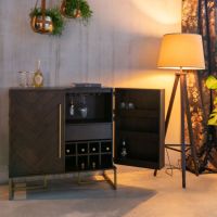 Class wandkast 50x100x100 cm bruin/goud van het woonmerk Dutchbone