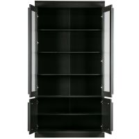 Organize vitrinekast/buffetkast 44 cm grenen matzwart van het woonmerk BePureHome