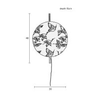 Pamela wandlamp - zwart