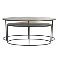  Salontafel Paxson ovaal set van 2 van het woonmerk Light & Living