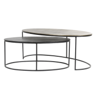  Salontafel Paxson ovaal set van 2 van het woonmerk Light & Living