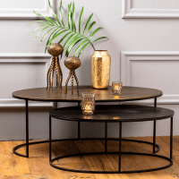  Salontafel Paxson ovaal set van 2 van het woonmerk Light & Living