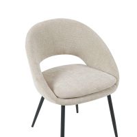 Label51 Zohra eetkamerstoel elite - naturel/zwart metaal