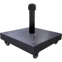 Parasolvoet op 4 wielen, 50kg graniet zwart van het woonmerk Les