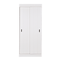 Plankenkast Row met Schuifdeuren Wit van het woonmerk WOOOD