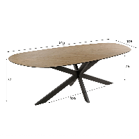 Fraaai Milan eettafel organisch 215 cm