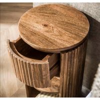 Sedona nachtkastje rond XS - mangohout