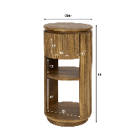 Sedona nachtkastje rond XS - mangohout