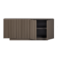 Woood Nova dressoir 200 cm grenen - truffelbruin