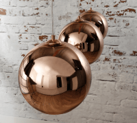 Hexia hanglamp koper glas globe - OUTLET A