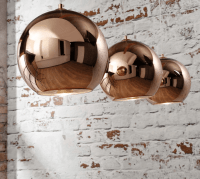Hexia hanglamp koper glas globe - OUTLET A