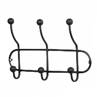 Woood Barb kapstok metaal zwart