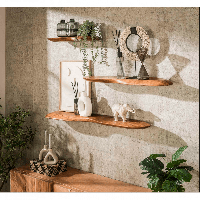 Fraaai Boka organische wandplank - 120 cm - naturel