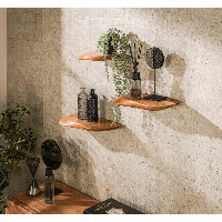 Boka organische wandplank - set van 3 - naturel