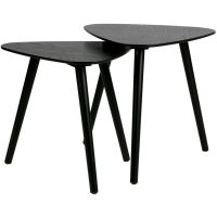 Woood Nila bijzettafel zwart | set van 2