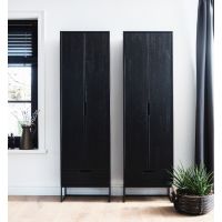 Woood Silas hoge kast essen blacknight 210x60x36cm