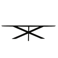 Starfurn Eettafel Brandy ovaal 160 cm - zwart
