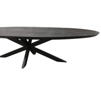 Starfurn Eettafel Brandy ovaal 300 cm - zwart