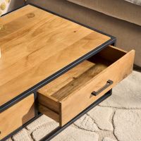 Rechthoekige salontafel Denver - 130 cm - naturel