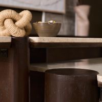 Starfurn Bijzettafel Maeve 128 cm - donkerbruin