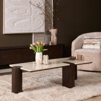 Starfurn Bijzettafel Maeve 128 cm - donkerbruin