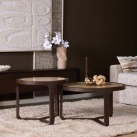 Starfurn Salontafel Morris 75 cm - donkerbruin/marmer