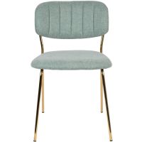 Viken eetkamerstoel stof - goud onderstel