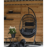 Sturdy hangstoel zwart van het woonmerk Les