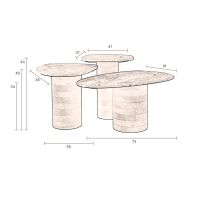 Dutchbone Suki bijzettafel set van 3